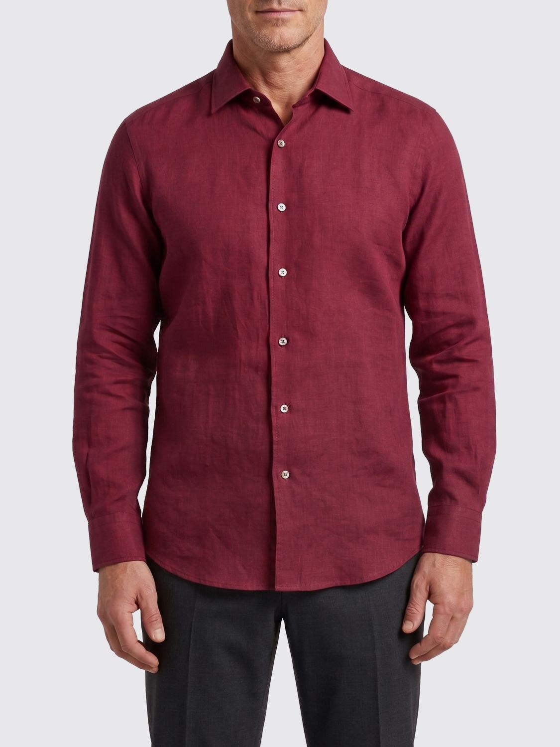 Ermenegildo Zegna Zegna Shirt Men Crimson Size US L / EU 52-54 / 3 - 1 Thumbnail