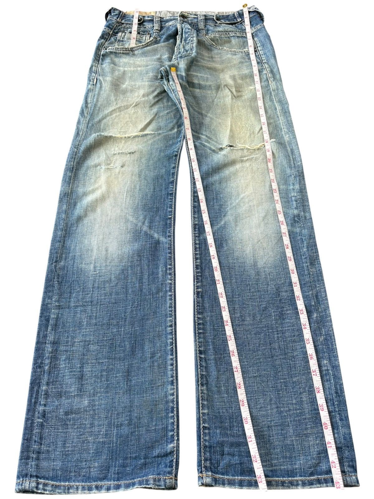 JNCO Vintage Japanese Brand Mud Wash Distress Baggy Jeans Size US 30 / EU 46 - 7 Thumbnail