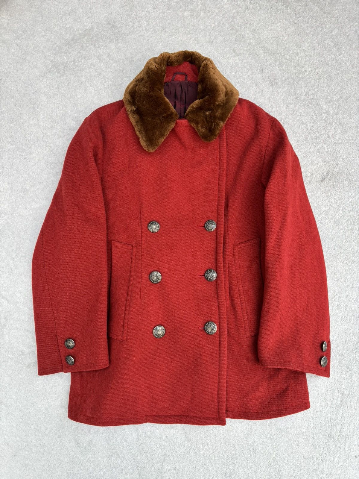 Romeo Gigli Archive 90s Romeo Gigli Double Breasted Faux Fur Coat Size M / US 6-8 / IT 42-44 - 7 Thumbnail