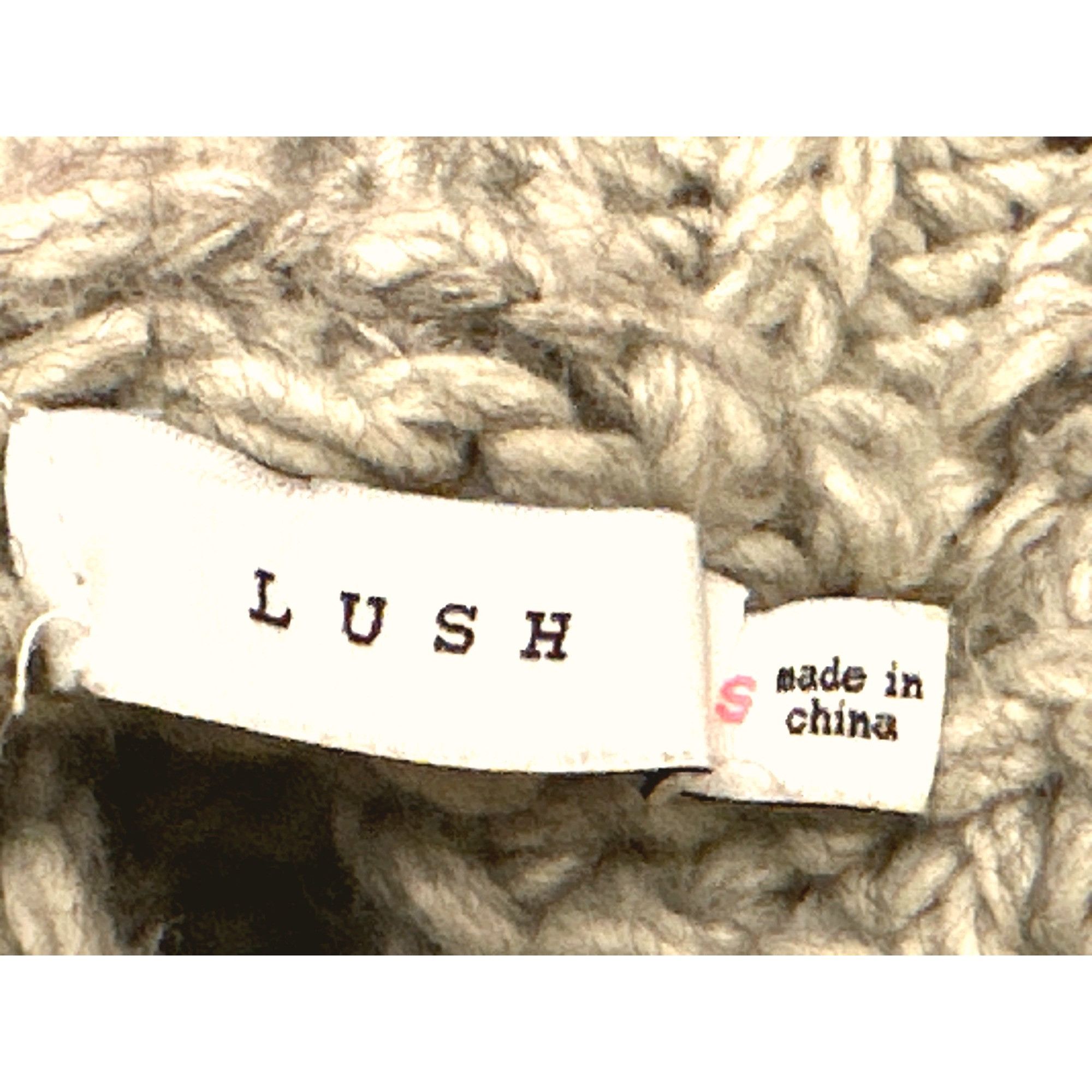 Other LUSH Small Oatmeal Chunky Turtleneck Sweater Cropped Texture Size S / US 4 / IT 40 - 9 Thumbnail