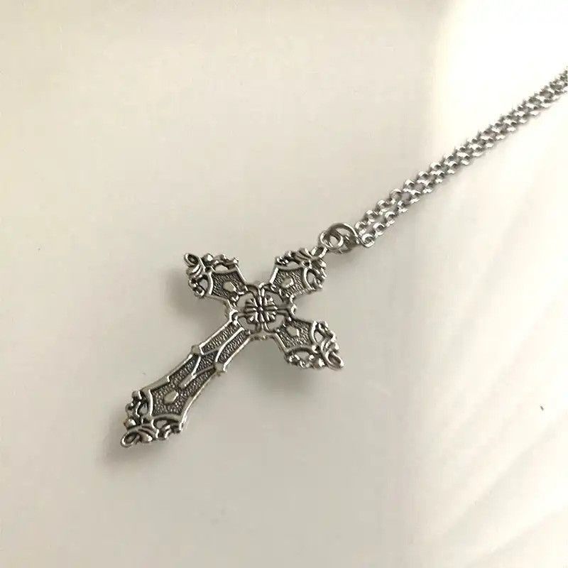 Other Aesthetic Goth Vintage Cross Pendant Necklace Size ONE SIZE - 3 Thumbnail