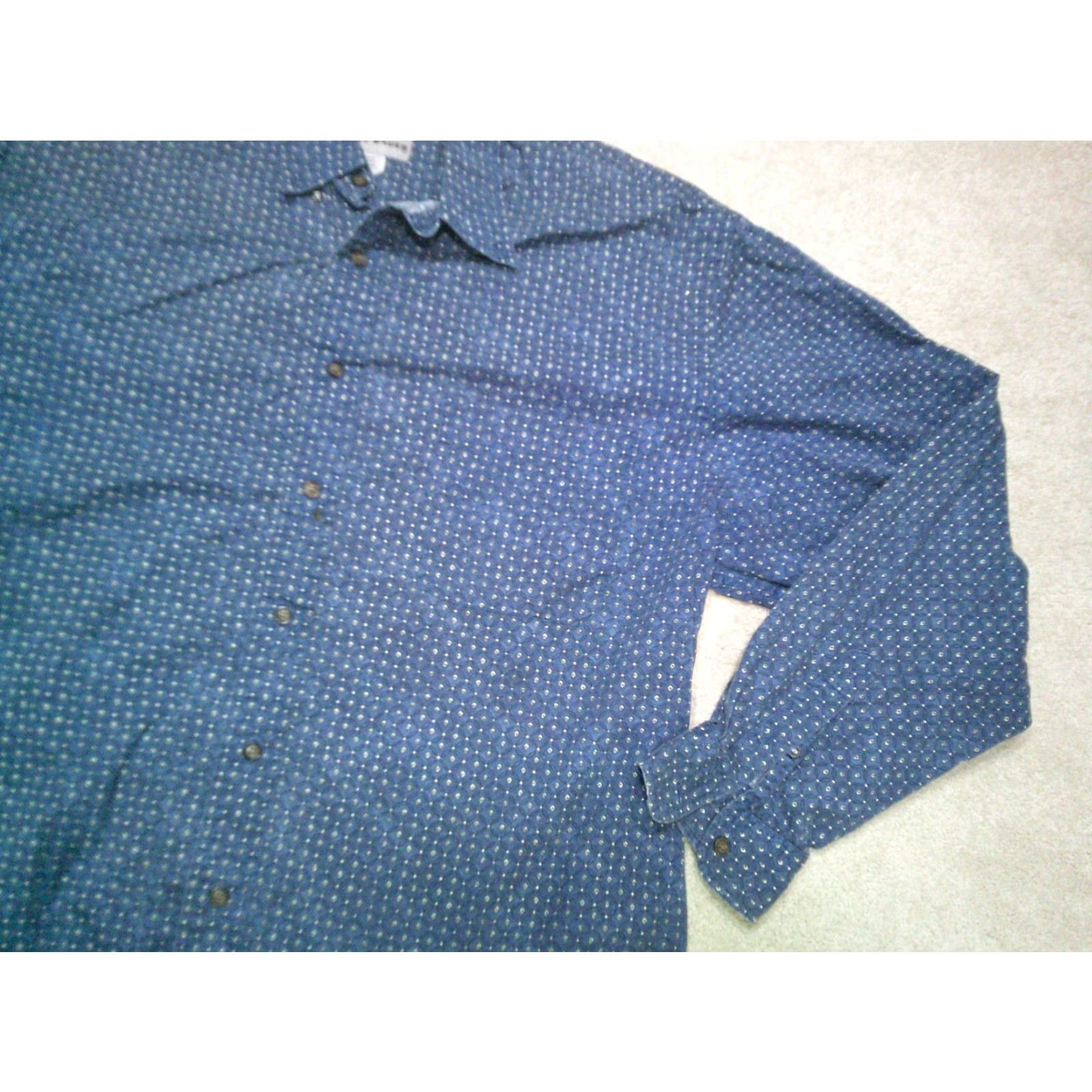 Eddie Bauer VINTAGE Eddie Bauer Button-Up Shirt Mens XL Blue 90s Wool? Wait. Size US XL / EU 56 / 4 - 4 Thumbnail