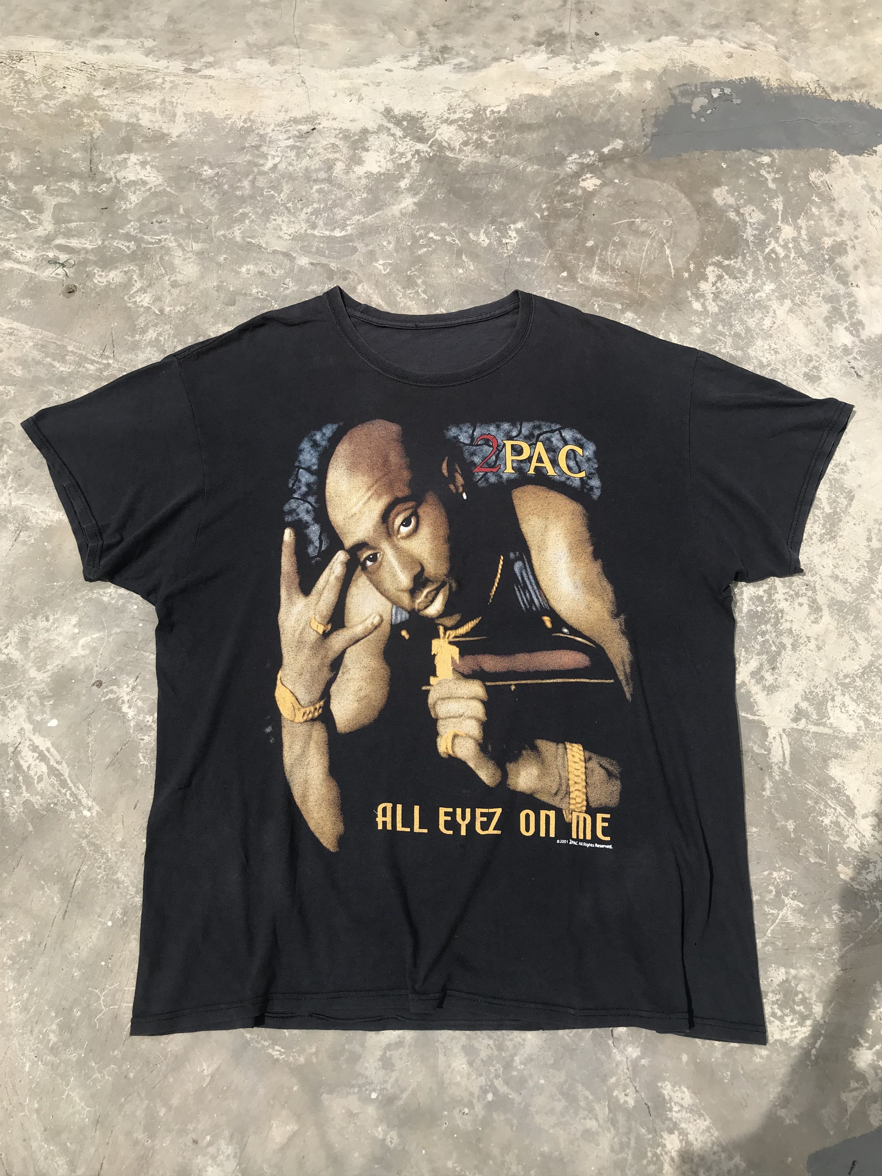 Rap Tees × Vintage Vintage Tupac Shakur All Eyes On Me 2001 Size US L / EU 52-54 / 3 - 1 Thumbnail