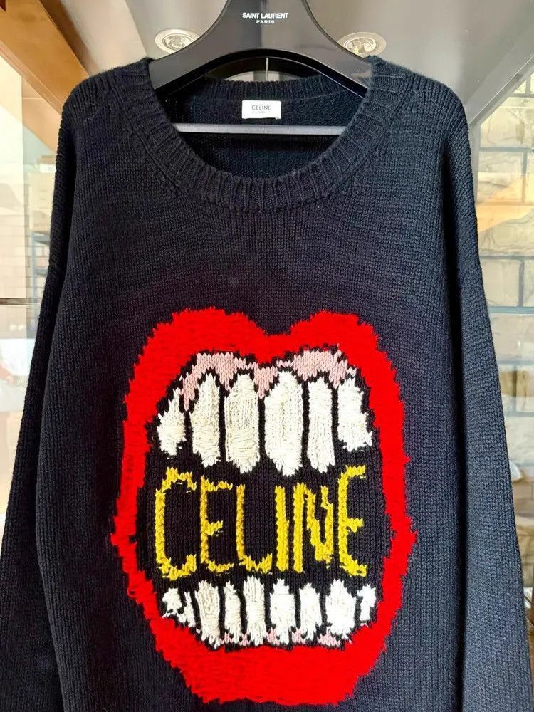 Celine Celine by Hedi 21SS Runway Big Lips Knitwear-2507 Size US S / EU 44-46 / 1 - 2 Thumbnail