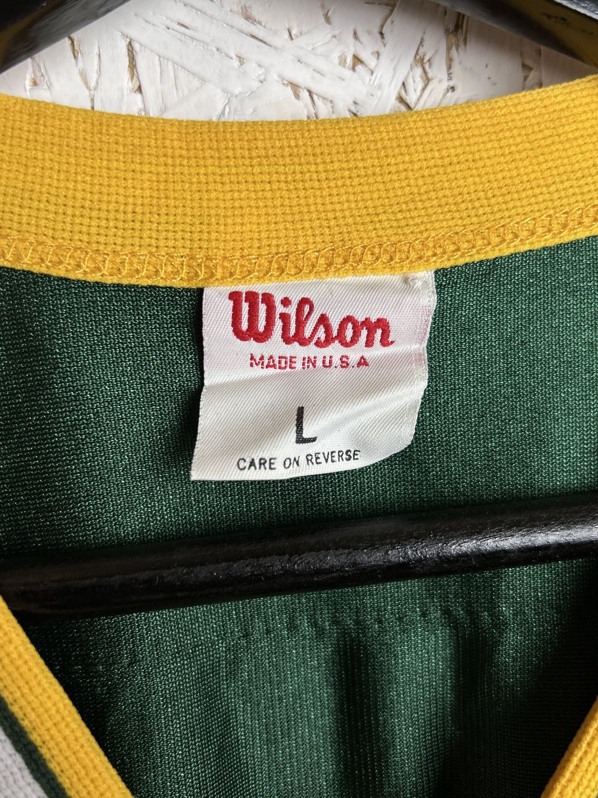 NFL 90s Vintage Wilson Green Bay Packers #4 Favre NFL Jersey Size US L / EU 52-54 / 3 - 6 Thumbnail