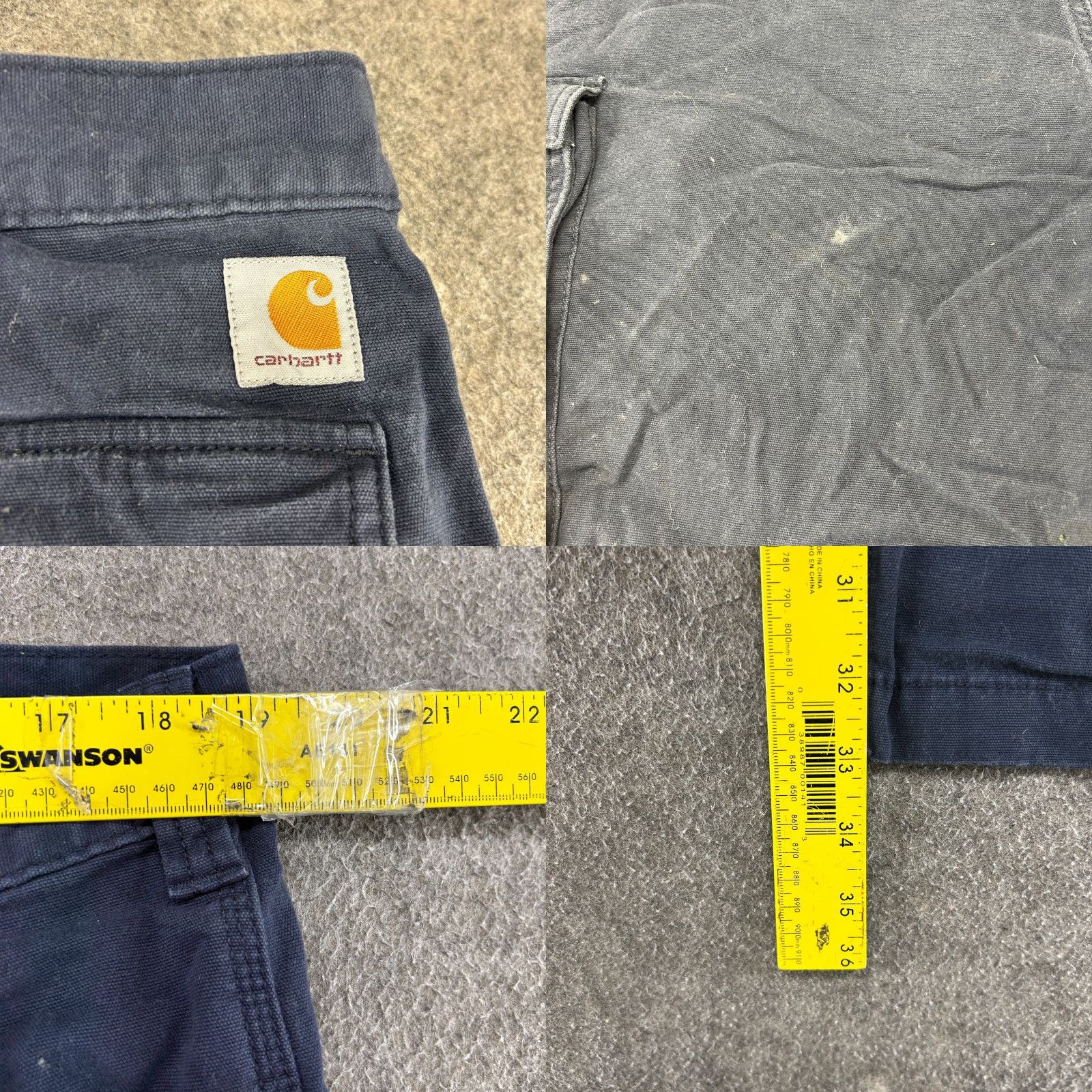 Carhartt VINTAGE Carhartt Pants Mens 38x34 Blue Navy Cargo Carpenter Relaxed Canvas Rugged Flex Size US 38 / EU 54 - 8 Thumbnail