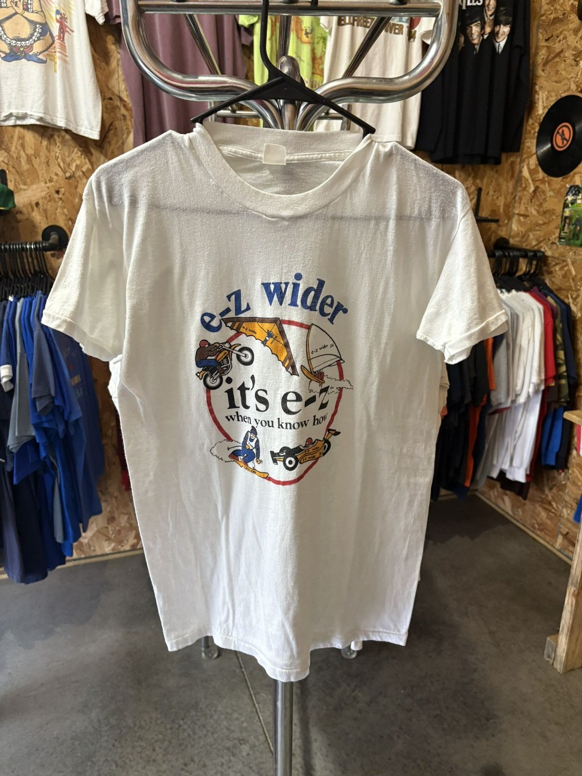 Vintage 1980’s Ez Wider T-Shirt Size US L / EU 52-54 / 3 - 2 Thumbnail