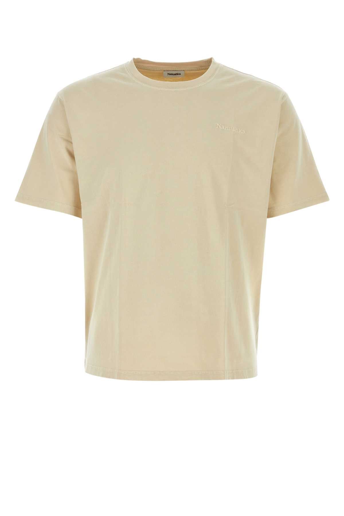 image of Nanushka Beige Cotton Reece T-Shirt in Beige O Tan, Men's (Size XL)