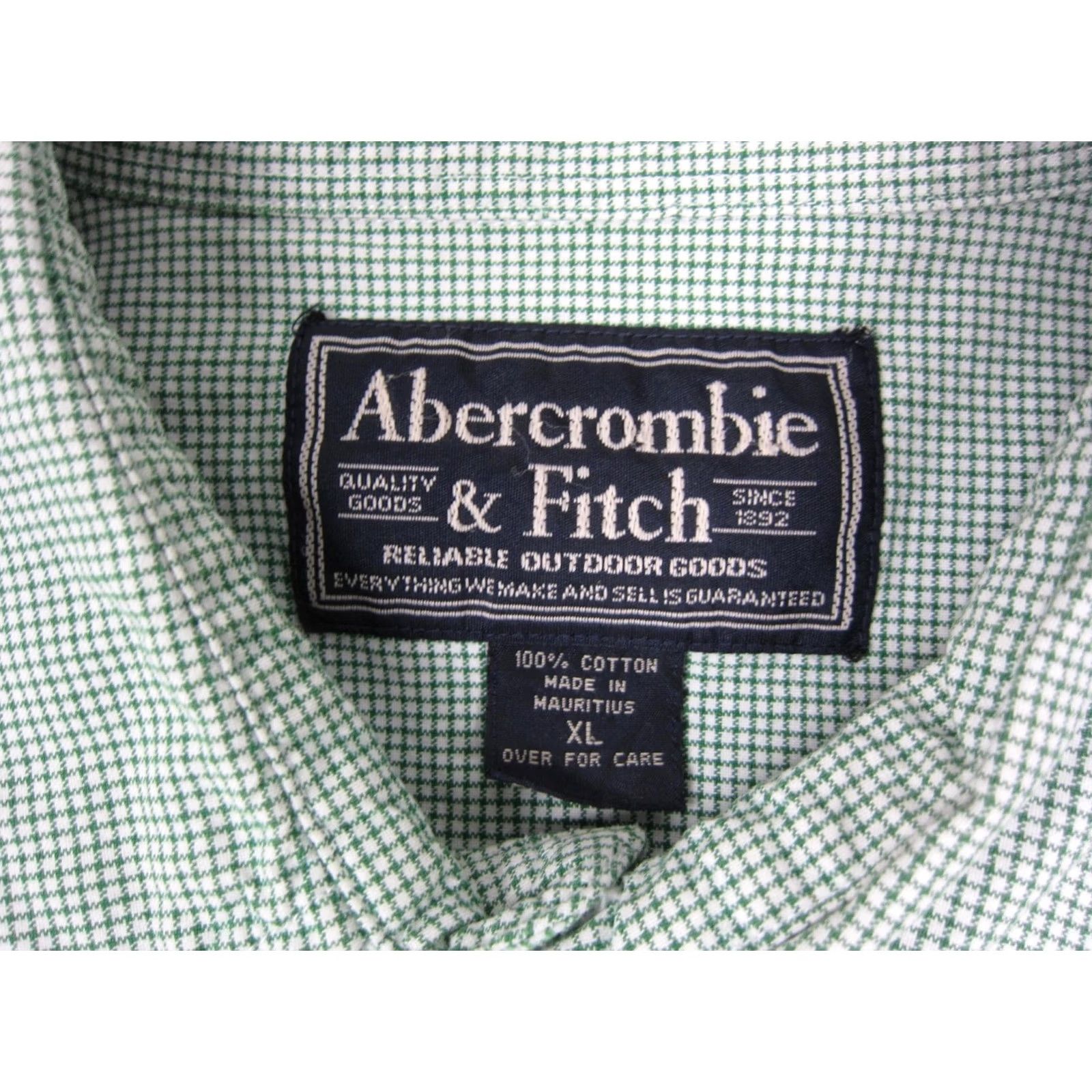 Abercrombie & Fitch VINTAGE Abercrombie & Fitch Shirt Adult XL Green Gingham Mens 90s Casual Size US XL / EU 56 / 4 - 5 Thumbnail