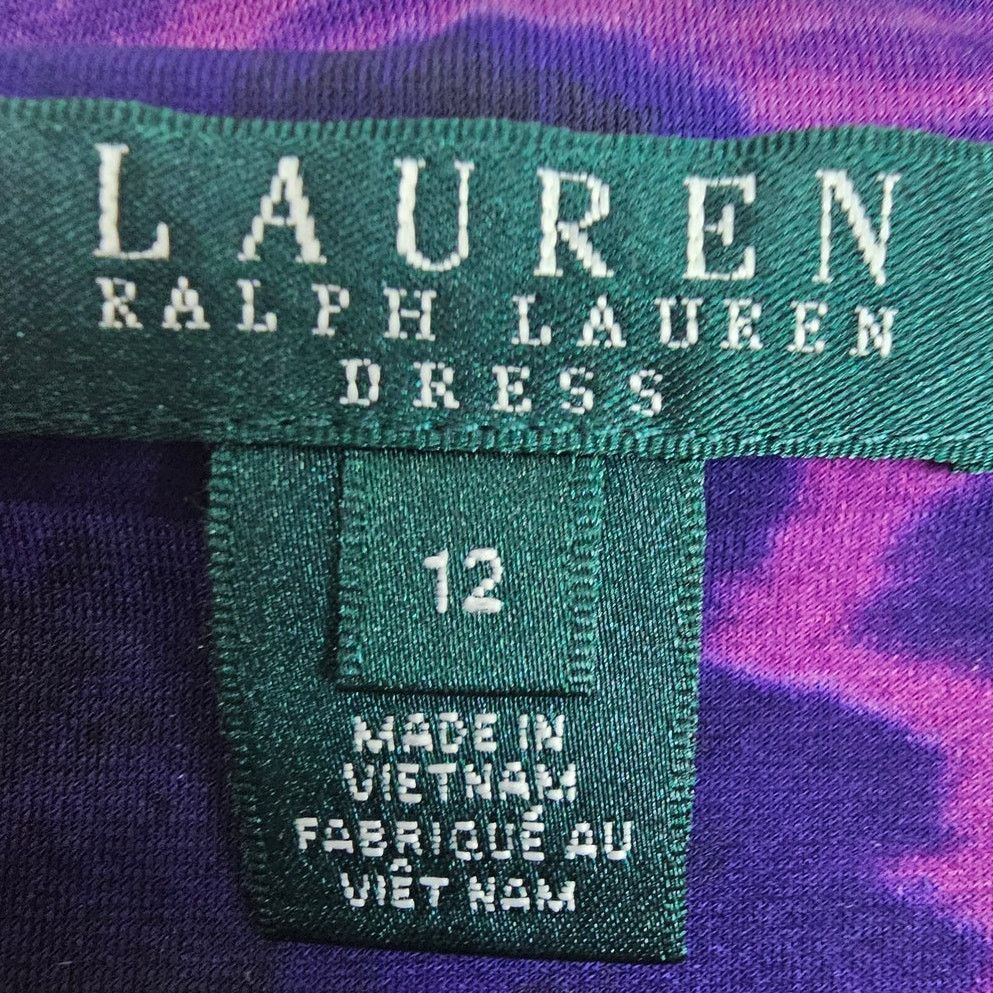 Lauren Ralph Lauren Lauren Ralph Lauren Womens Floral Sheath Dress 12 Ruched Size L / US 10 / IT 46 - 6 Thumbnail