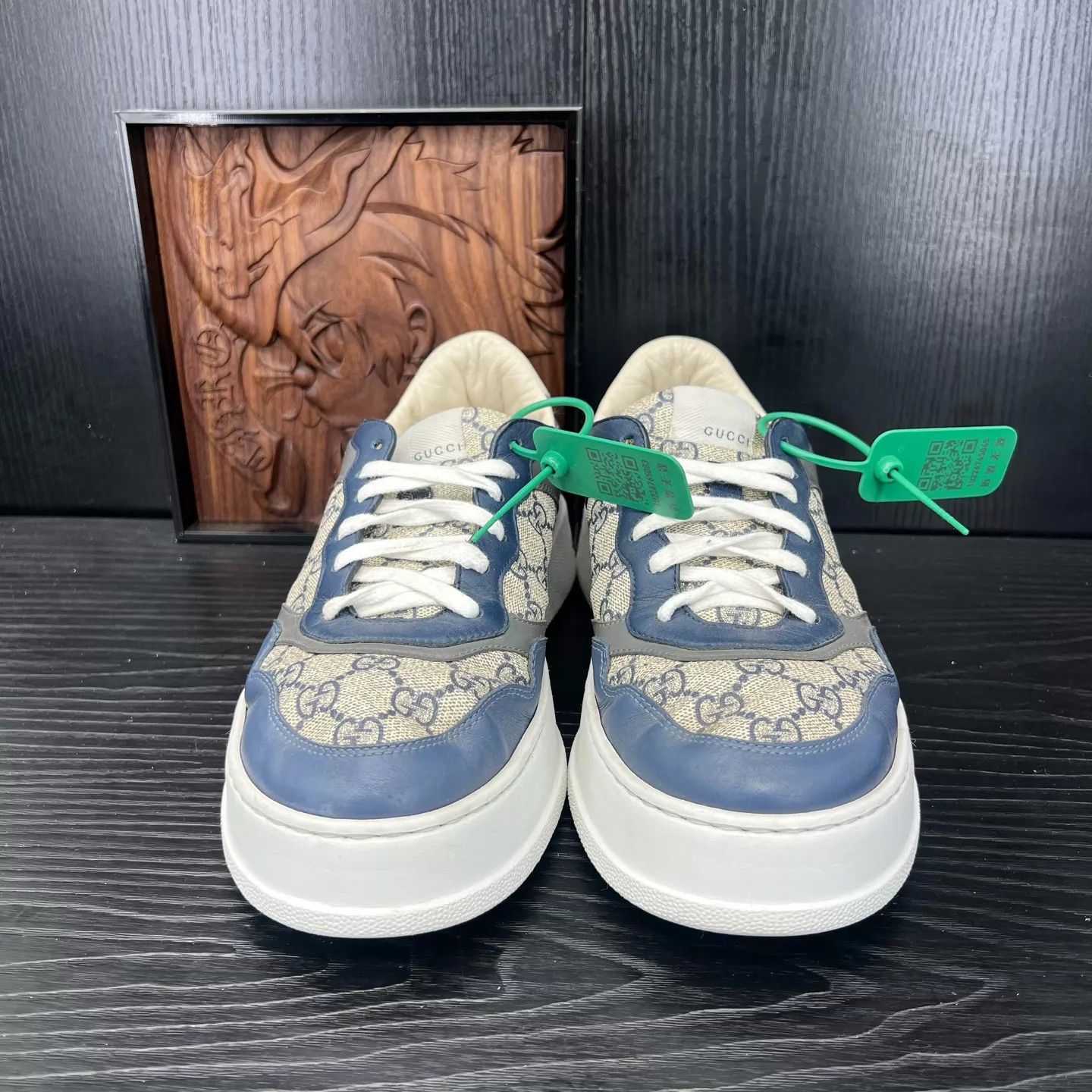Gucci Gucci Cracker White Blue US8.5(42.5) Original Box Size US 9.5 / EU 42-43 - 4 Thumbnail