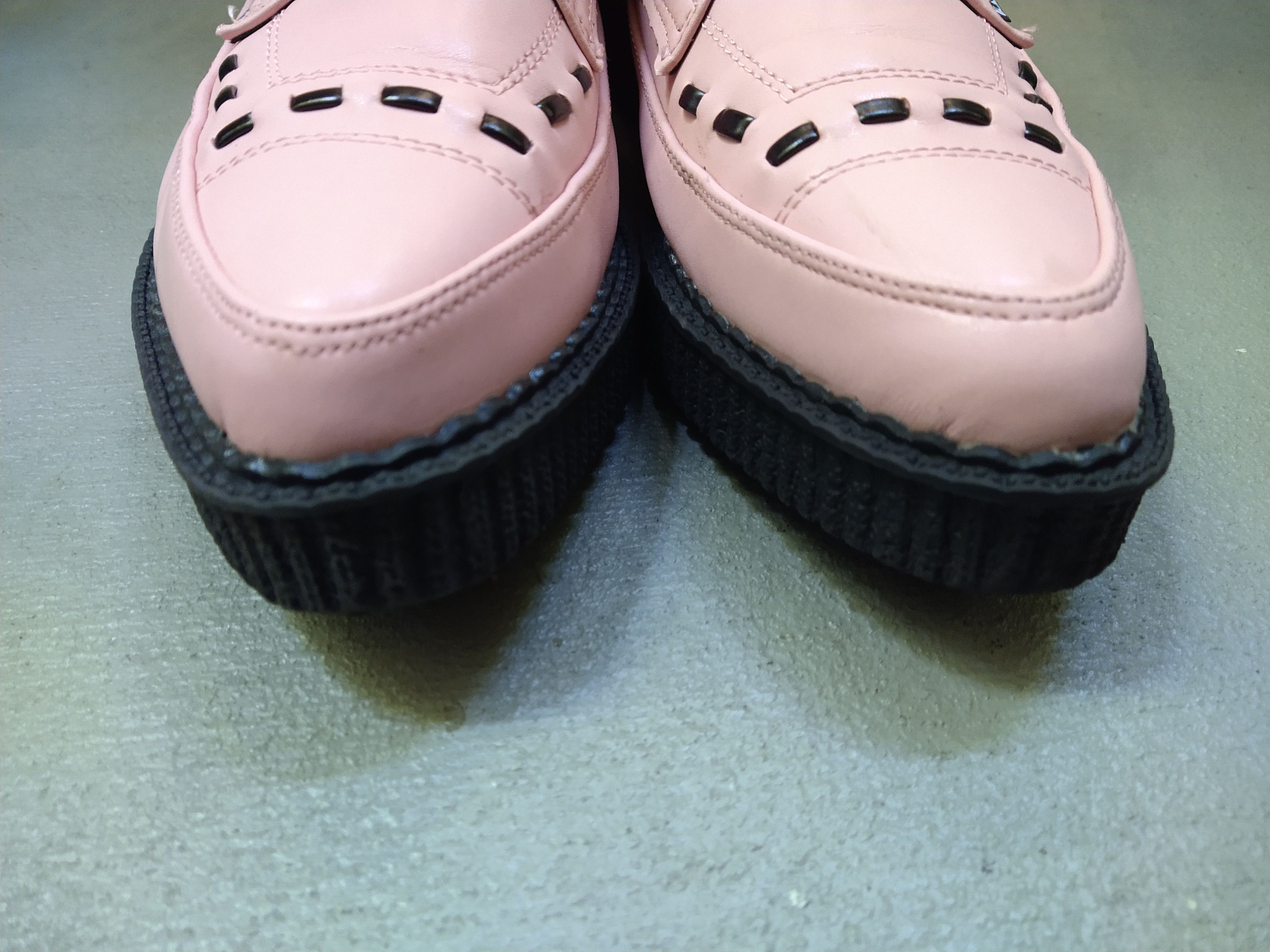 T.U.K. Footwear T.U.K. Creepers Pink Size 9 Buckle Platform Punk Black Size US 9 / EU 42 - 2 Thumbnail