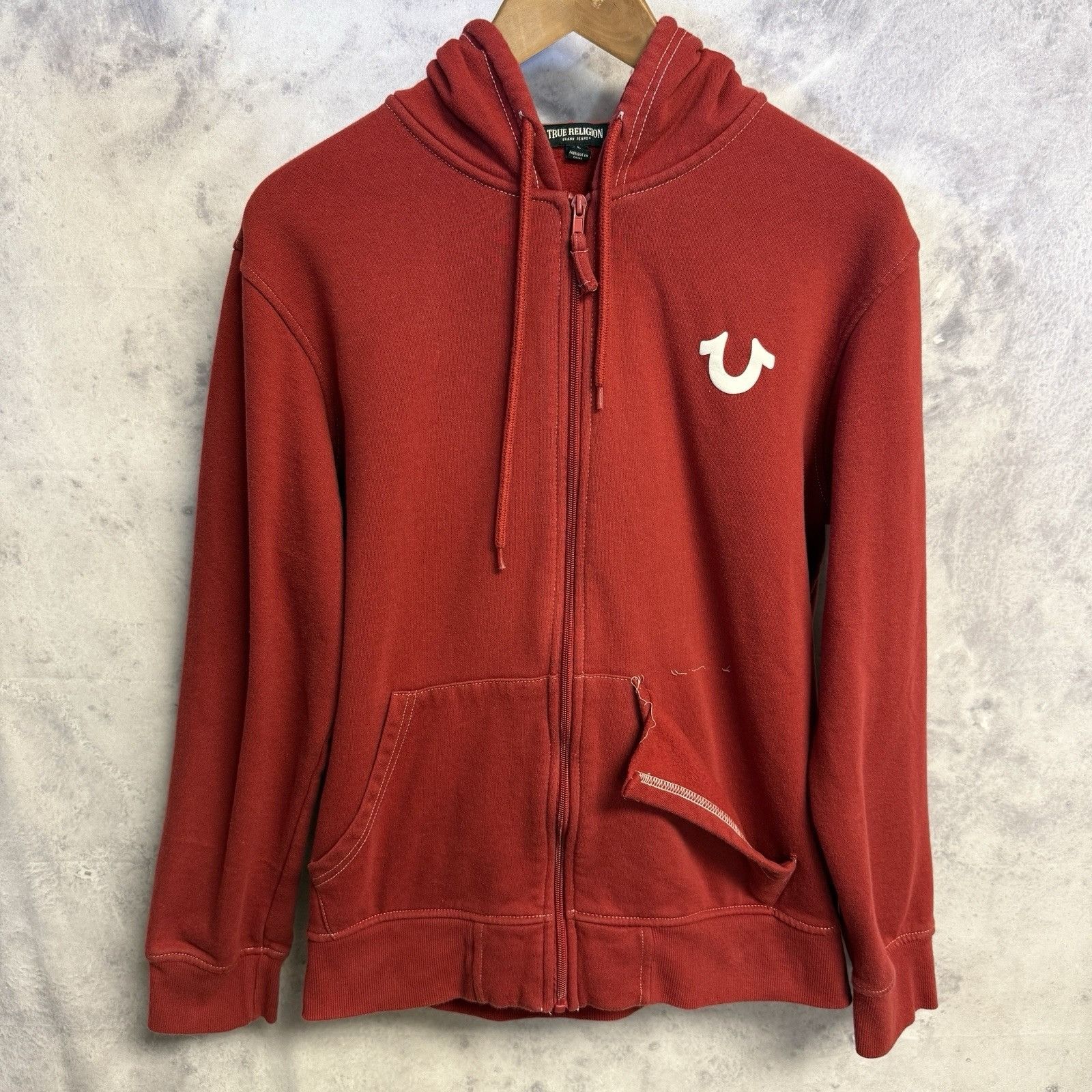True Religion True Religion Hoodie Sweatshirt Mens Medium Red Size US M / EU 48-50 / 2 - 2 Thumbnail