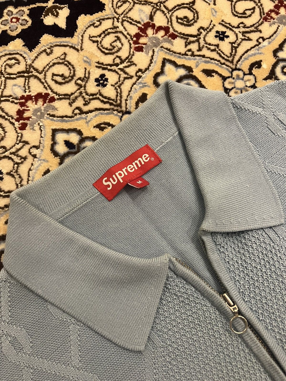 Supreme Supreme chain links zip up knit sweater Size US M / EU 48-50 / 2 - 2 Thumbnail