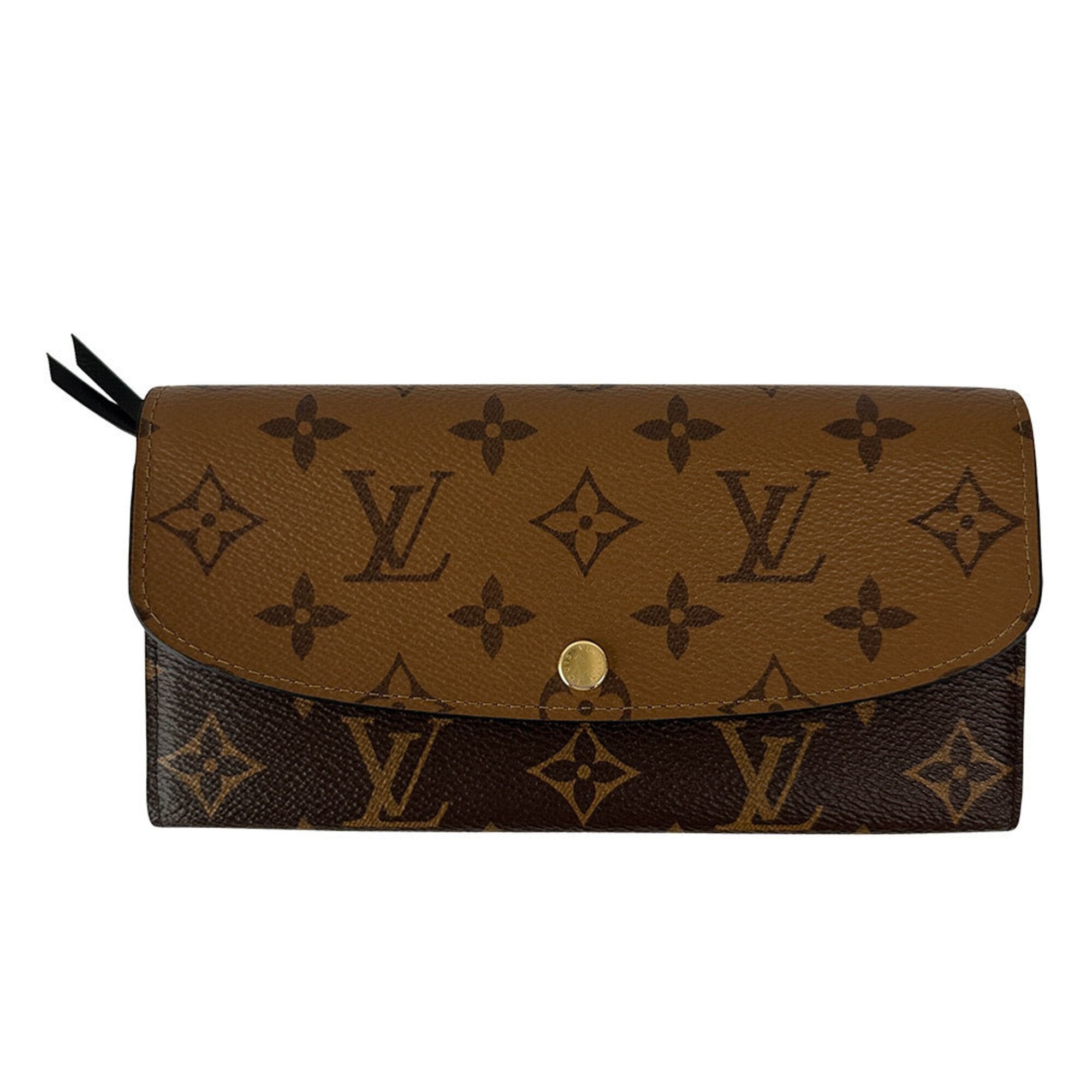 Louis Vuitton Louis Vuitton Women's Monogram Reverse Wallet, Long Canvas Portefeuille Emilie, Reverse, M82157, Brown/Beige Size ONE SIZE - 1 Thumbnail