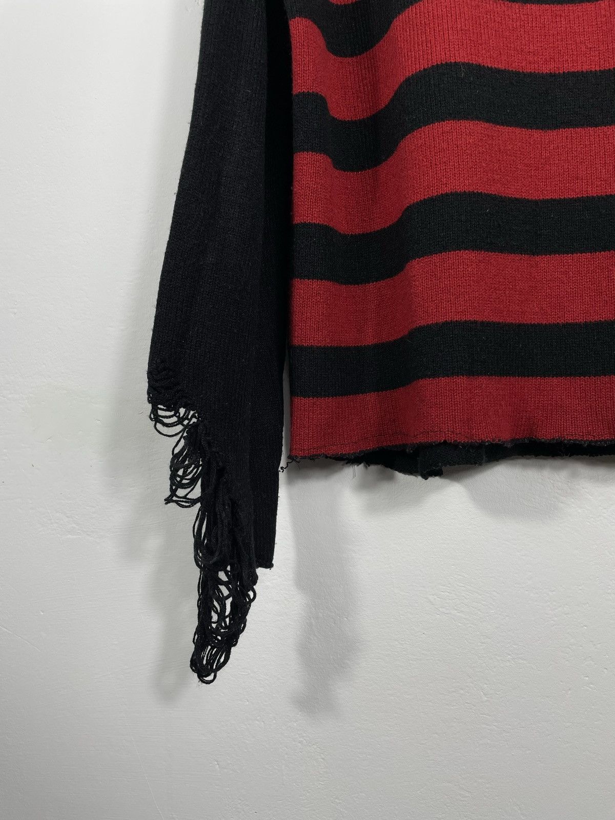 Band Tees × Killstar × Marilyn Manson MARLYN MANSON KILLSTAR STRIPED SWEATER FABRIC DISTRESSED Size US M / EU 48-50 / 2 - 7 Thumbnail