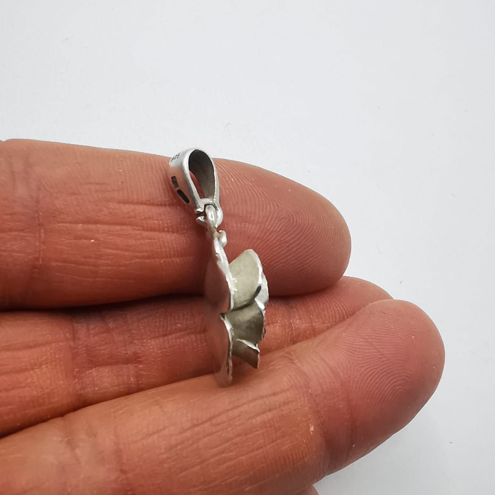 Sterling Silver × Vintage Vintage Gorgeous Pendant "Rose " 925 Sterling Silver 7g Size ONE SIZE - 4 Thumbnail