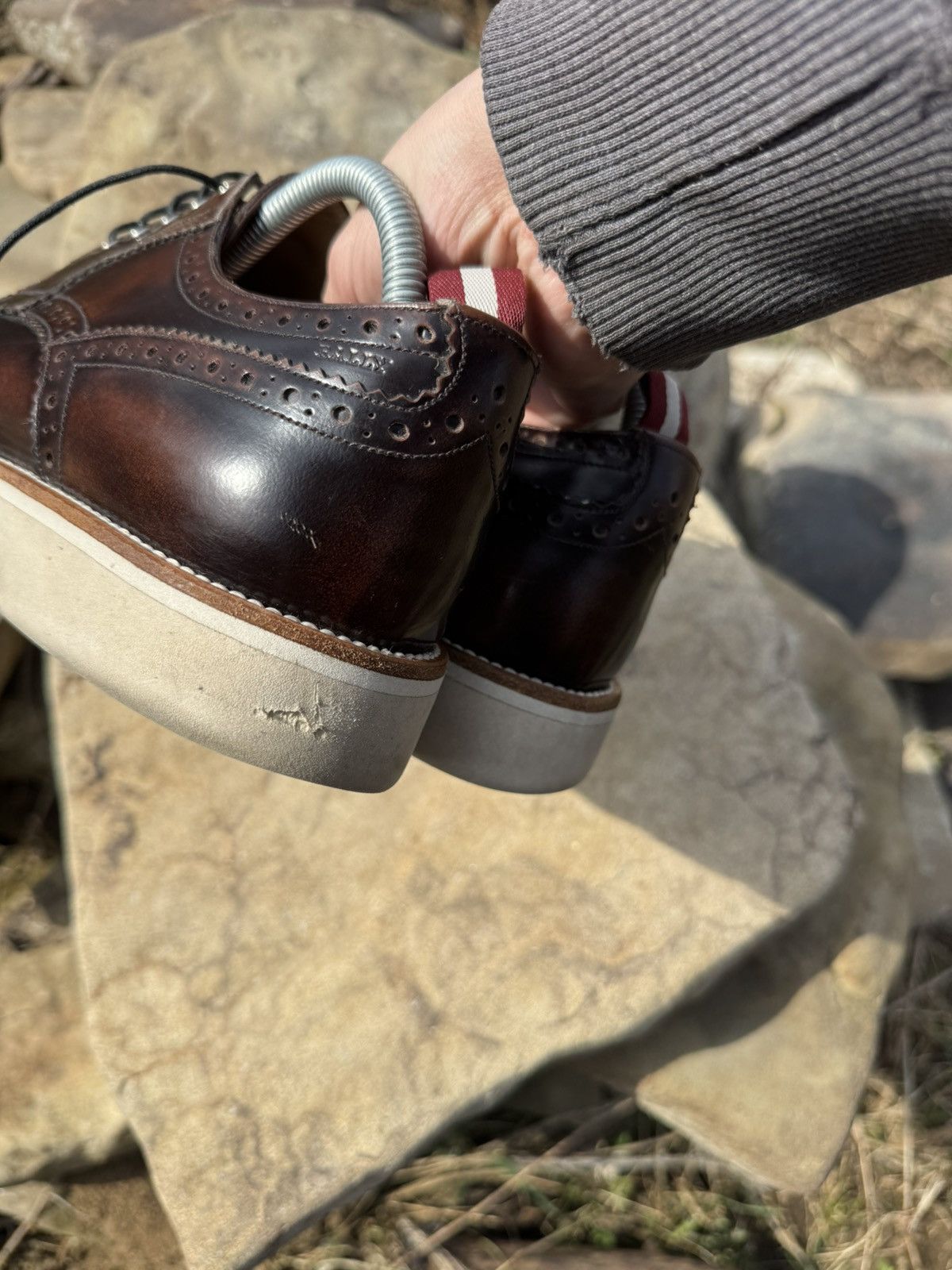 Bally Bally Codrik Wingtip Darby Lace Up Brogue Shoes Size US 9 / EU 42 - 10 Thumbnail