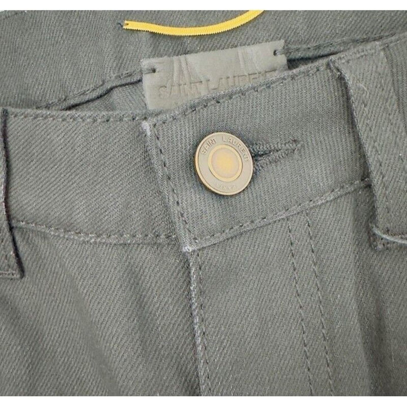 Saint Laurent Paris Saint Laurent Boot Cut Cropped Denim Jeans 28 Size 28" / US 6 / IT 42 - 4 Thumbnail