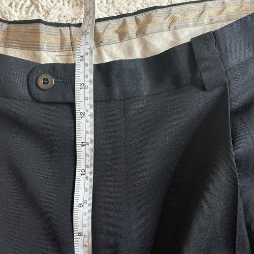 Zanella Zanella Men's Dress Pants Black 44x31.5 Wool Blend Pleated M Size 44R - 8 Thumbnail