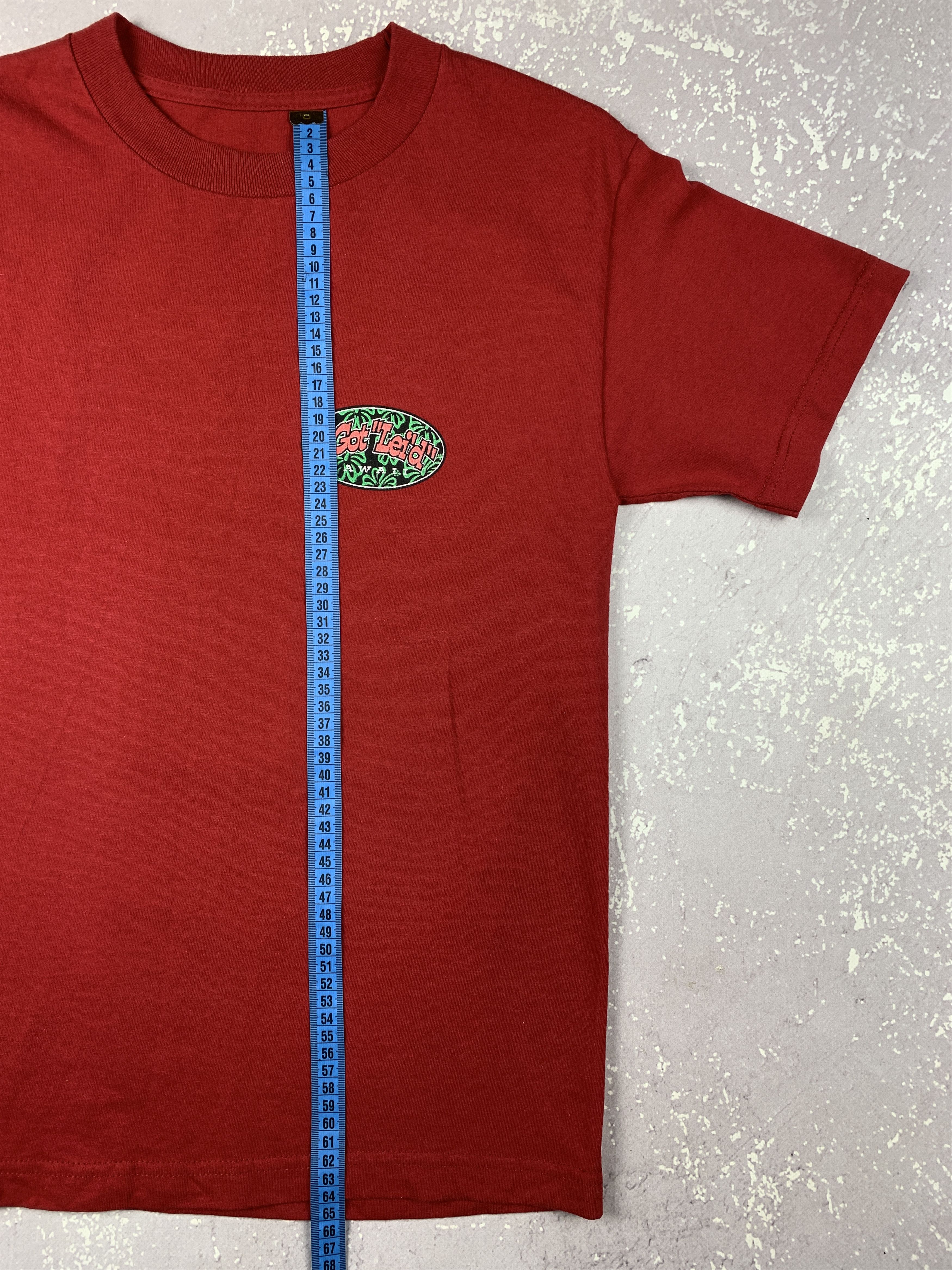 Vintage Vintage Y2K 90s I Got Leid Hawaiian T Shirt Mens Small Red Size US S / EU 44-46 / 1 - 9 Thumbnail