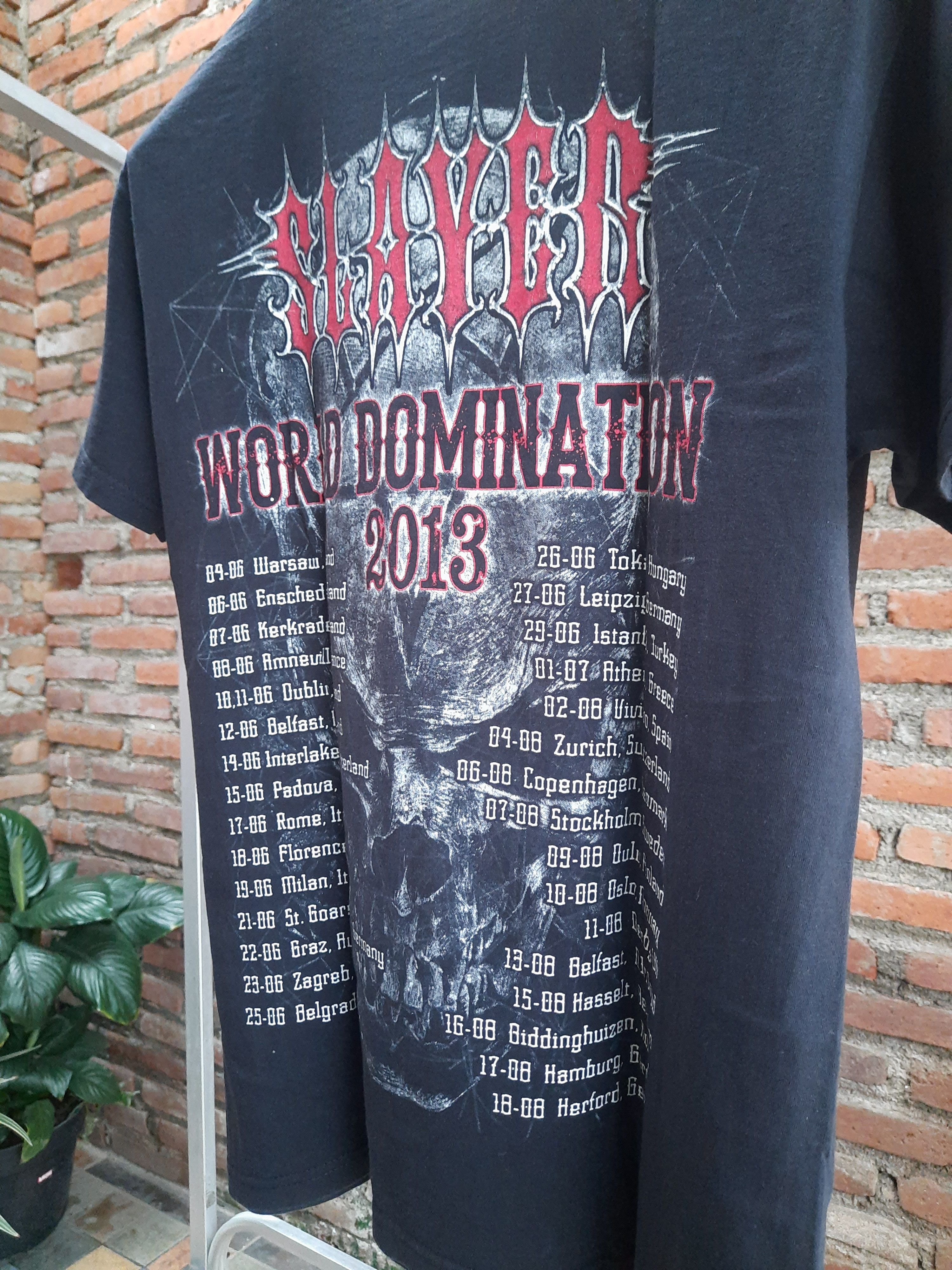 Band Tees × Slayer Slayer World Domination Tour 2013 Band Tee Size US M / EU 48-50 / 2 - 5 Thumbnail