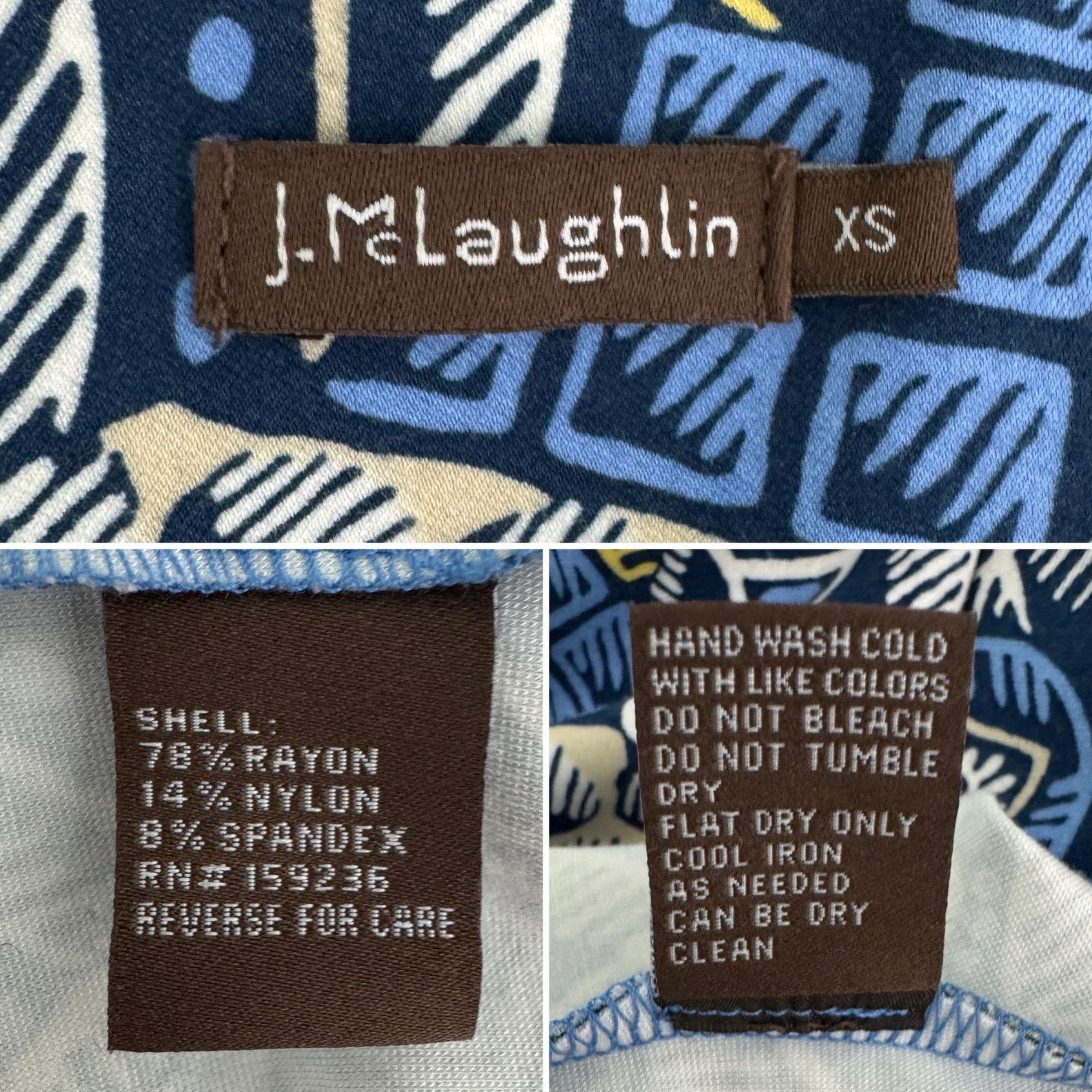 J.McLaughlin J. McLaughlin Talavera Devon dress blue yellow tan size XS Size XS / US 0-2 / IT 36-38 - 8 Thumbnail