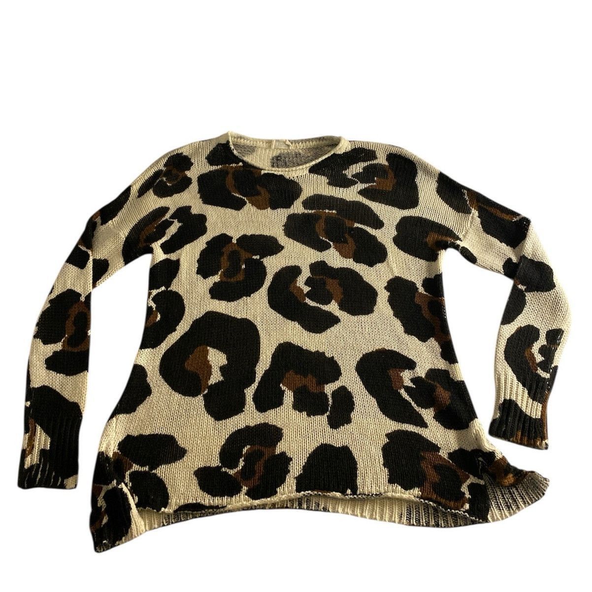Other Boho Leopard Print Knit Pullover Sweater Mumu Mellow M Size M / US 6-8 / IT 42-44 - 2 Thumbnail
