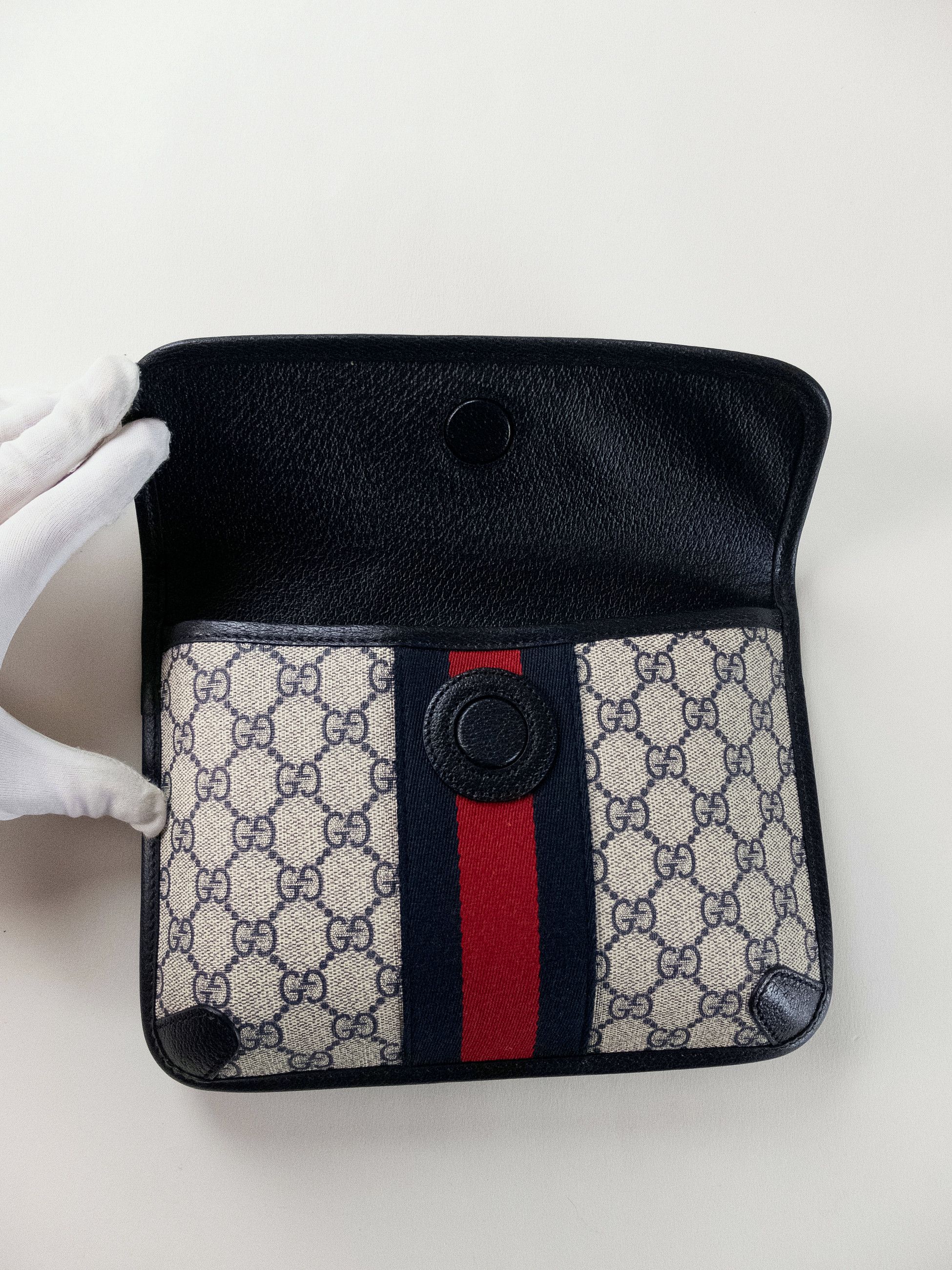 Gucci GUCCI Ophidia beige black GG Web canvas belt bag Size 90 Size ONE SIZE - 11 Thumbnail