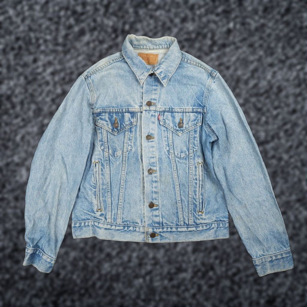 Levi's VINTAGE Levi's Trucker Jacket Denim Blue 40R Men Regular Chest 39" Slim Washed Cotton Lining Button Front Casual Size US 40 / EU 56 - 1 Thumbnail