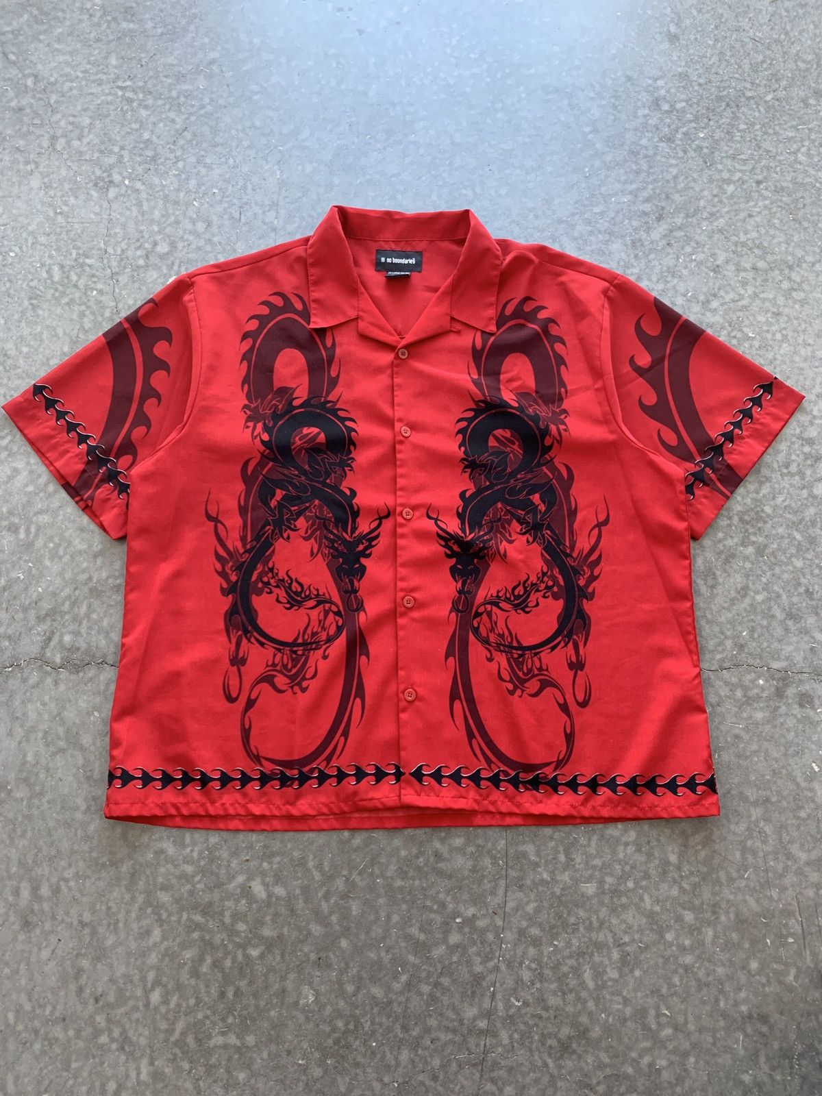 JNCO × Vintage Vintage Y2K No Boundaries Camp Collar Shirt Dragon Tribal Size US XXL / EU 58 / 5 - 1 Thumbnail