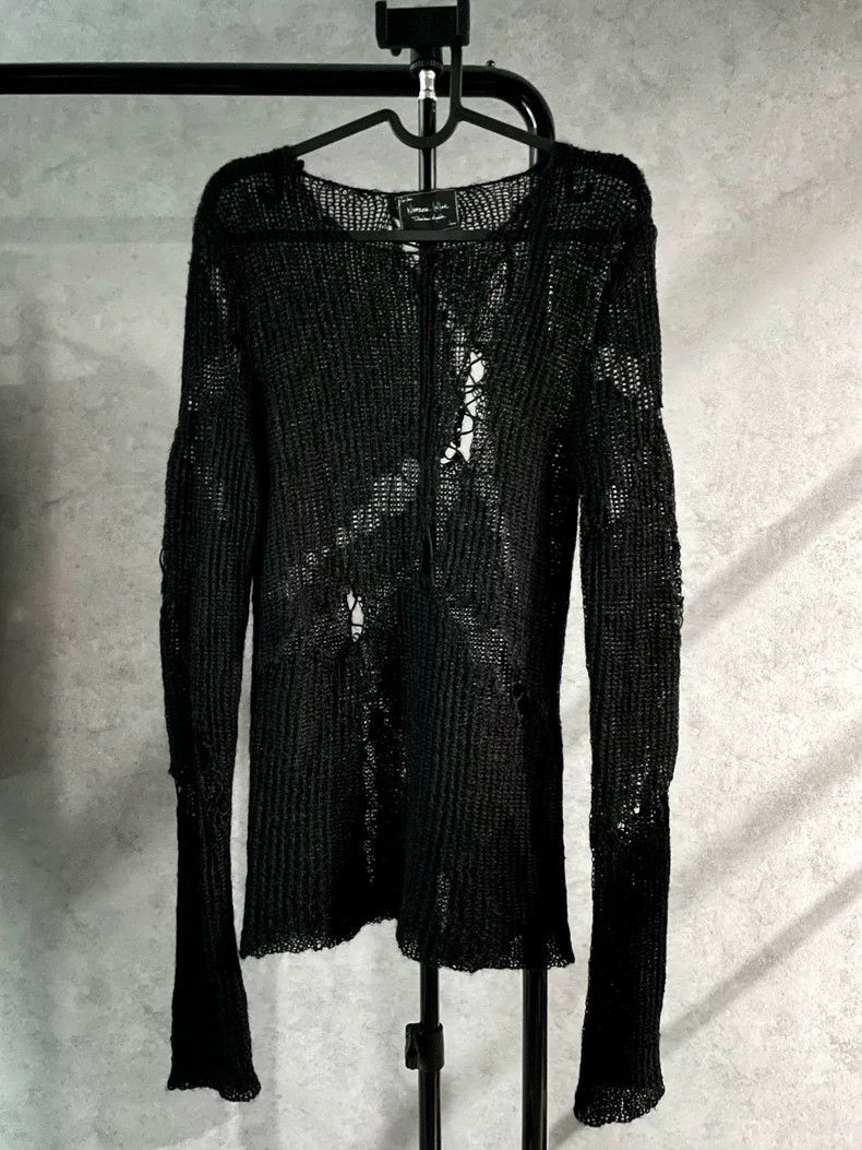 Number (N)ine Number Nine Spider Web Destroyed Sweater Size US S / EU 44-46 / 1 - 1 Thumbnail