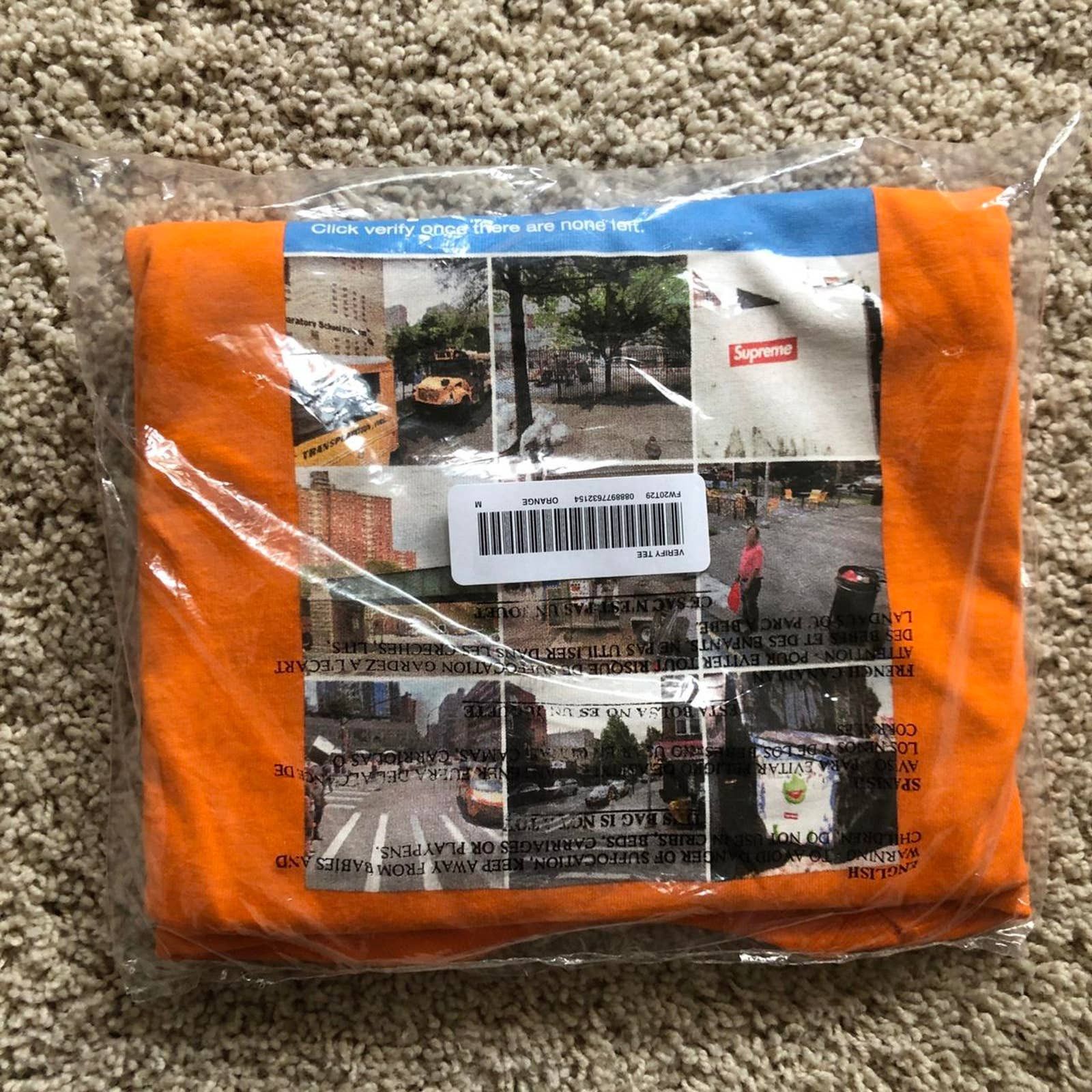 Supreme 2020 verify tee orange captcha bot Size US M / EU 48-50 / 2 - 3 Thumbnail