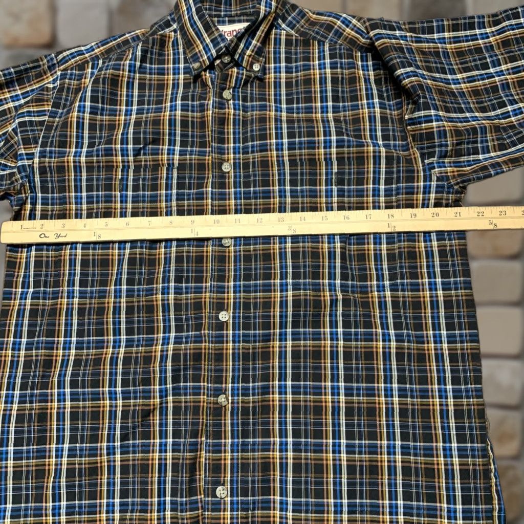 Wrangler Wrangler Mens Button Down Western Shirt Blue Black Plaid Size Medium Long Sleeve Size US M / EU 48-50 / 2 - 1 Thumbnail