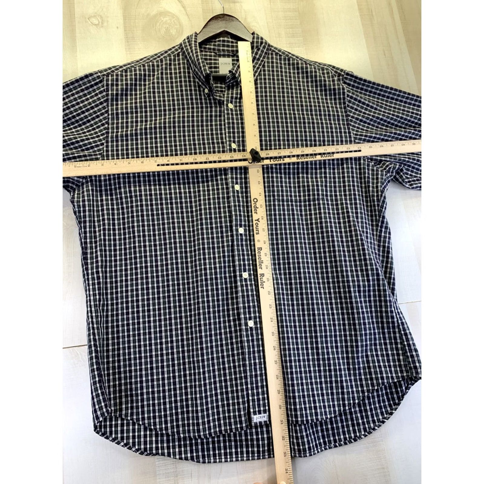 J.Crew J.CREW Button-Down Plaid Shirt Mens Cotton Long Sleeve XL Green/Blue Casual, Workwear, Classic, American Size US XL / EU 56 / 4 - 2 Thumbnail