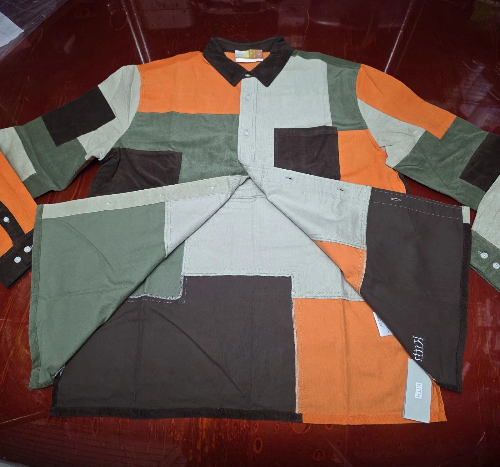 Kith Kith Patchwork Cord Ludlow Shirt in Pimento Orange Large Size US L / EU 52-54 / 3 - 8 Thumbnail
