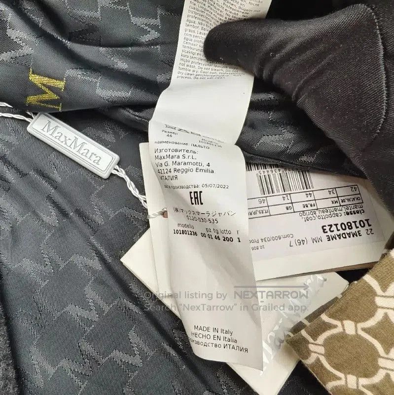 Max Mara MaxMara Gray Wool Ladies' Coat . Size XL / US 12-14 / IT 48-50 - 9 Thumbnail