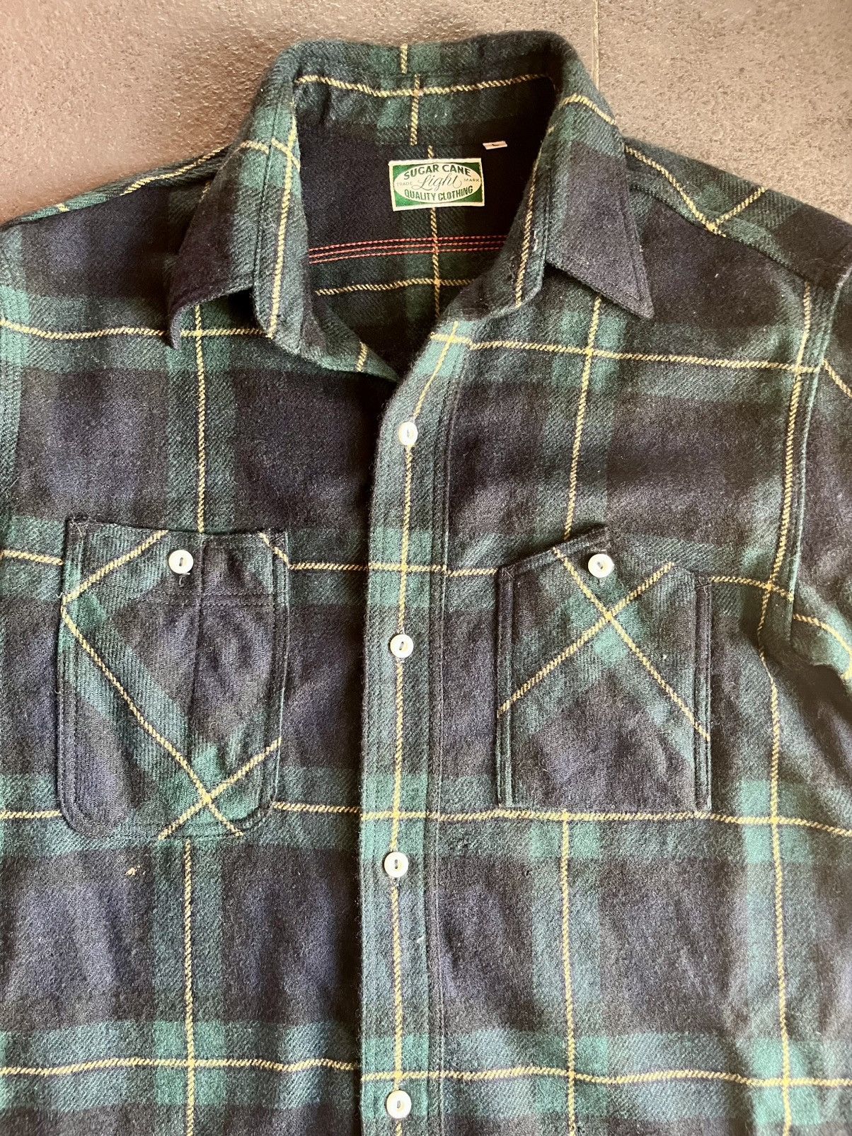 Sugar Cane Sugar Cane Wool Shirt B/D Checkered Flannel Tartan Japanese Size US L / EU 52-54 / 3 - 4 Thumbnail