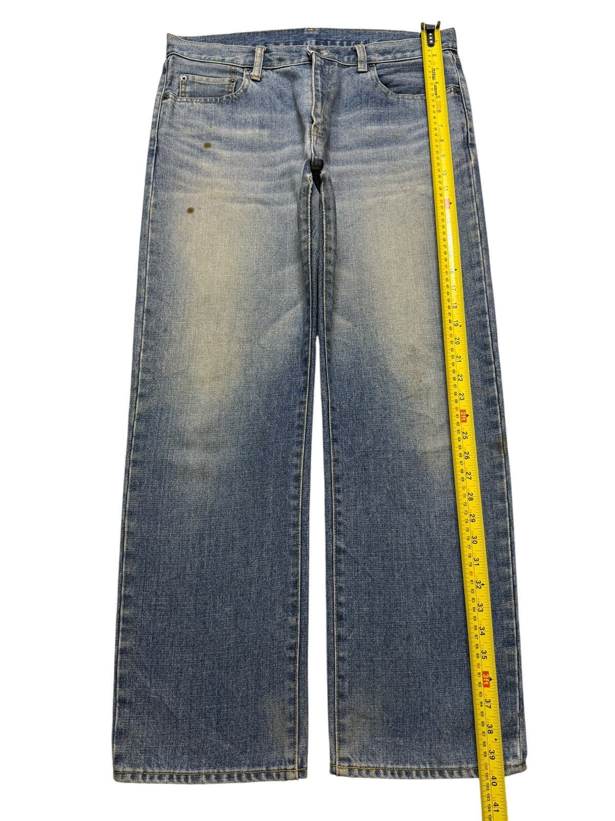 Uniqlo Vintage Y2K Japanese Uniqlo Blue Faded Wash Regular Loose Size US 34 / EU 50 - 9 Thumbnail