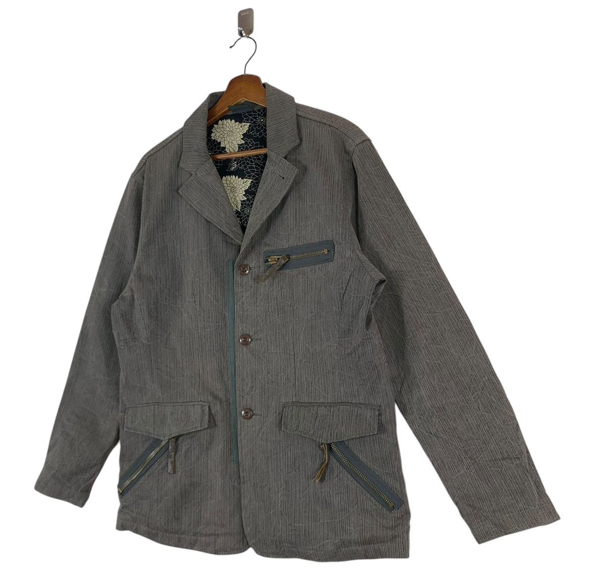 Japanese Brand × Other × Vintage VINTAGE JAPANESE BRAND MOTIF FLOWERS CHORE JACKET DENIM Size US M / EU 48-50 / 2 - 3 Thumbnail