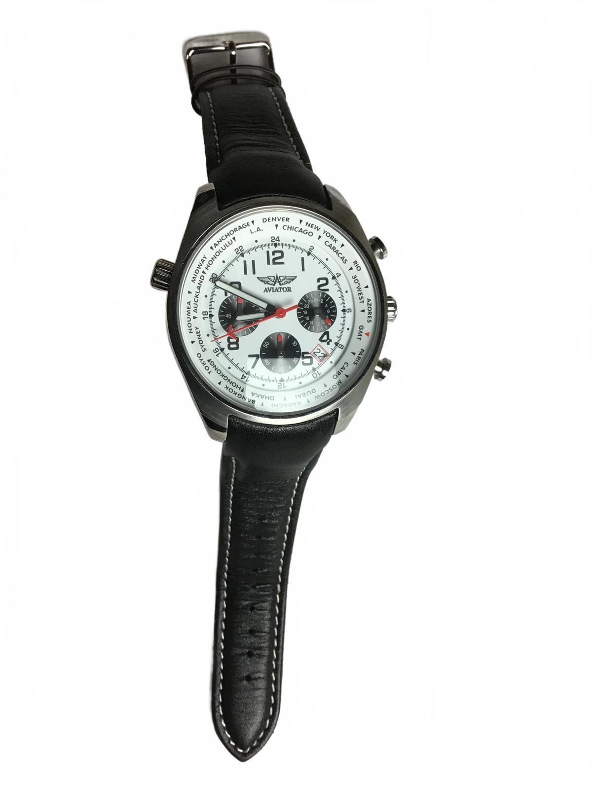 Aviator Nation Aviator Men's Analog Watch with World Time Chronograph Size ONE SIZE - 6 Thumbnail