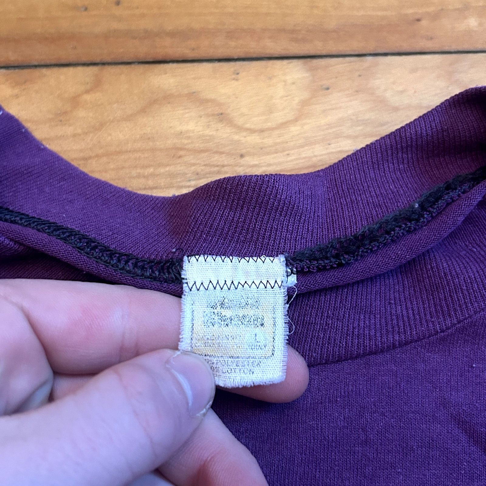 Velva Sheen × Vintage Vintage 80s The Timbers Purple T-Shirt Size US L / EU 52-54 / 3 - 2 Thumbnail