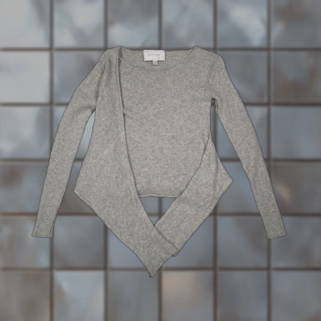 James Perse Brochu Walker Cashmere Sweater Womens Extra Small Gray Long Sleeve Wrap Size XS / US 0-2 / IT 36-38 - 1 Thumbnail