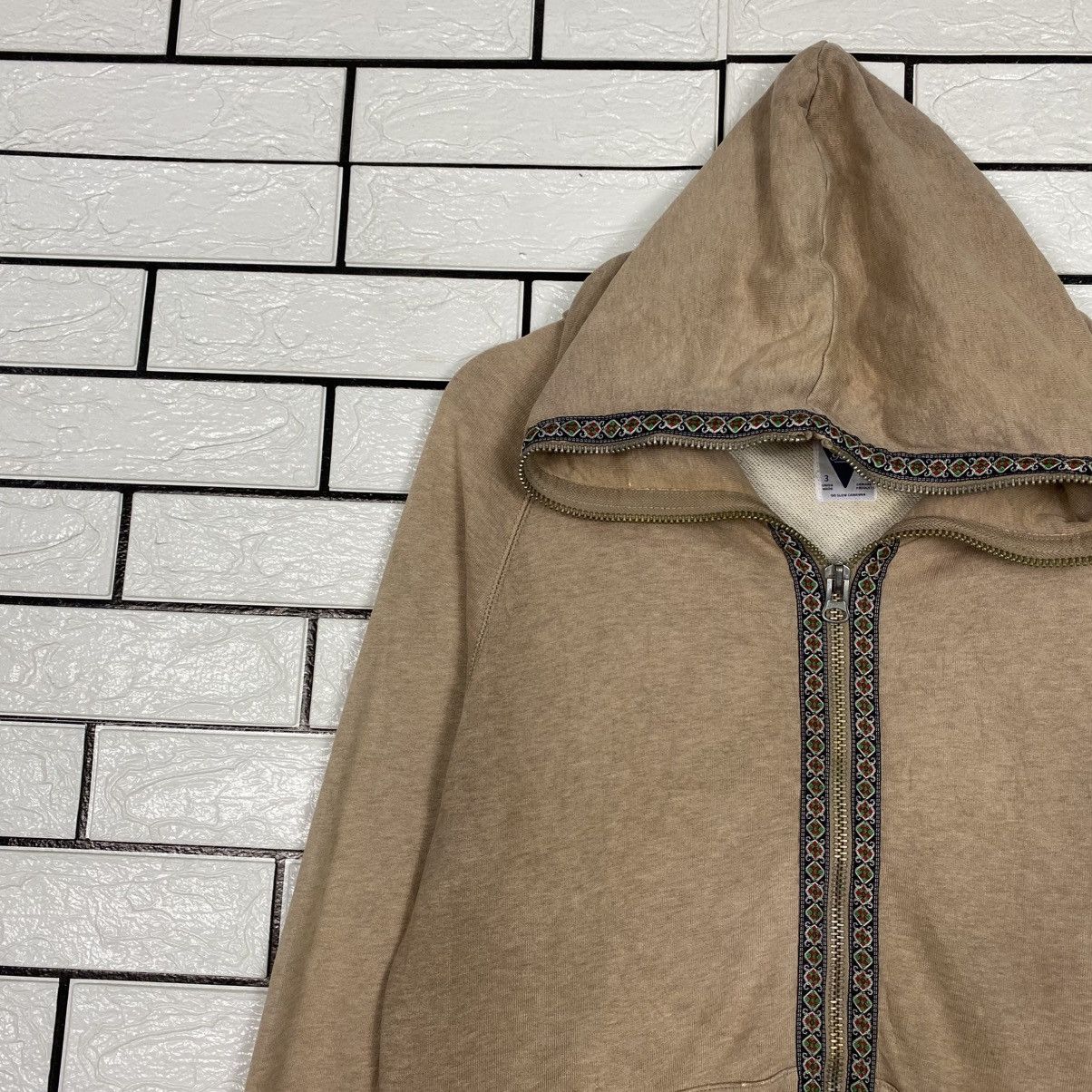 Hysteric Glamour 📌Vintage Zipper Sweater Go Slow Caravan Patchwork Size US M / EU 48-50 / 2 - 8 Thumbnail