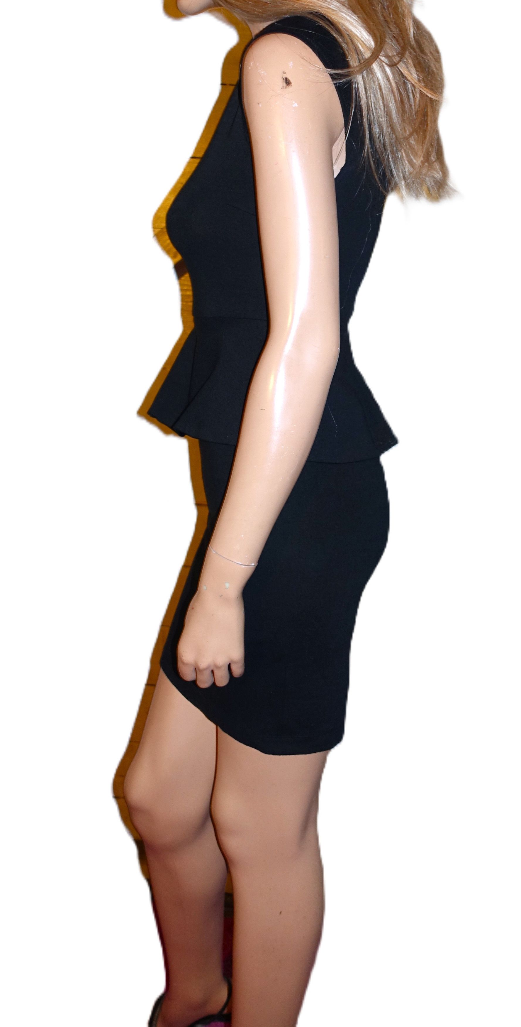 Alice + Olivia Alice + Olivia Employed Black Peplum Dress 2 Size XS / US 0-2 / IT 36-38 - 4 Thumbnail