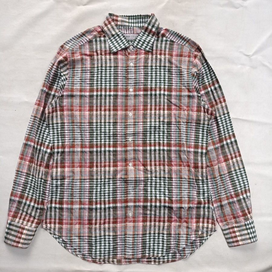 Etro ETRO 43 jacquard plaid casual shirt made in italy Size US XL / EU 56 / 4 - 1 Thumbnail
