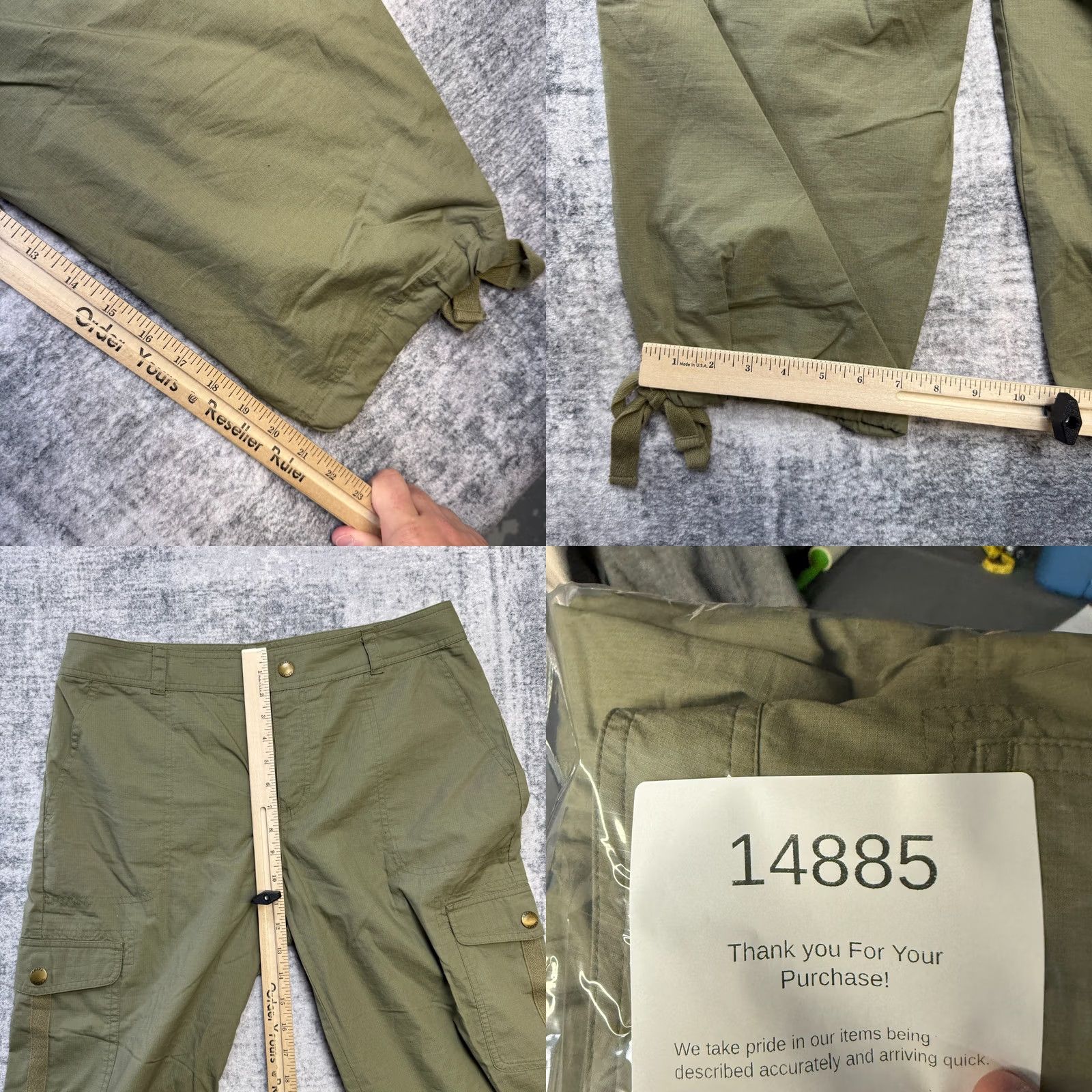 Chaps Chaps Pants Womens 10 Olive Green Capri Ripstop Grunge Military Casual Pockets Straight Inseam 21in Regular Weight Cotton Pants 10 Womens Size 32" / US 10 / IT 46 - 8 Thumbnail