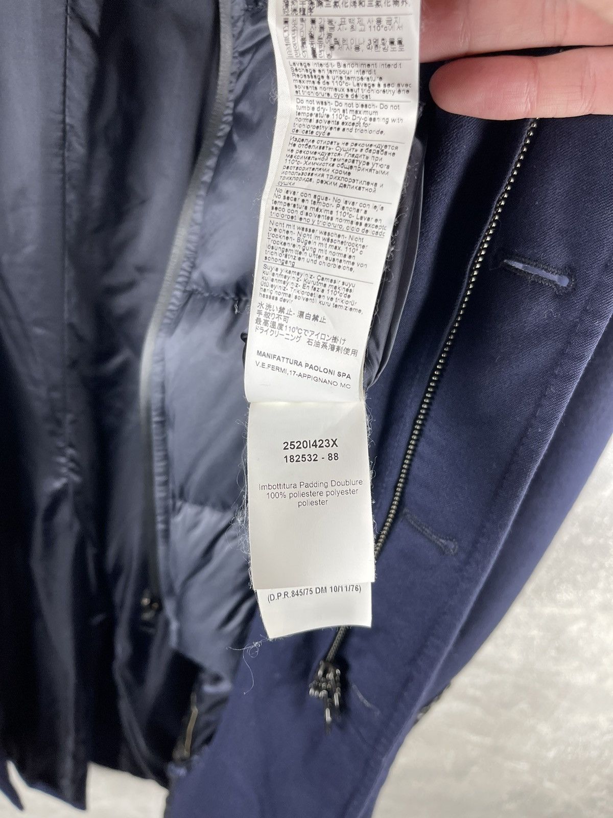 Montecore Montecore Luxury Navy Down Zip Button Quilted Coat Jacket Size US L / EU 52-54 / 3 - 17 Thumbnail