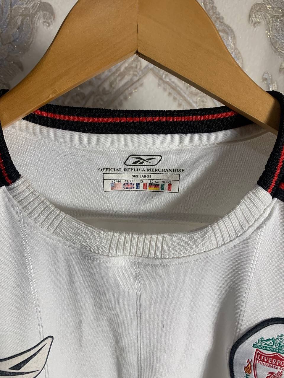 Reebok × Vintage VERY RARE REEBOK FC LIVERPOOL ENGLAND SOCCER JERSEY RETRO Size US L / EU 52-54 / 3 - 5 Thumbnail
