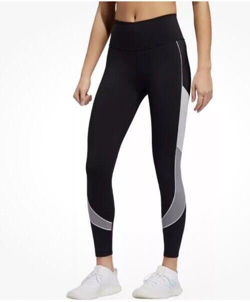 Adidas adidas Womens Believe This Block Tights Medium Black White Size 32" / US 10 / IT 46 - 1 Thumbnail